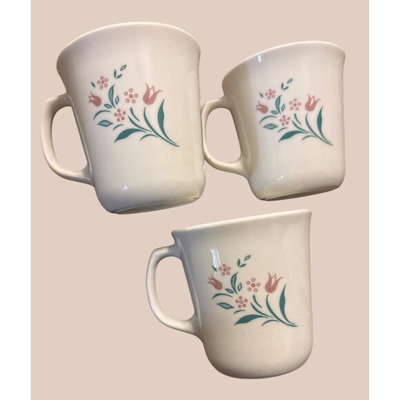 Corelle Spring Blossom Floral Coffee Mugs Set Of 3 - Picture 1 of 1